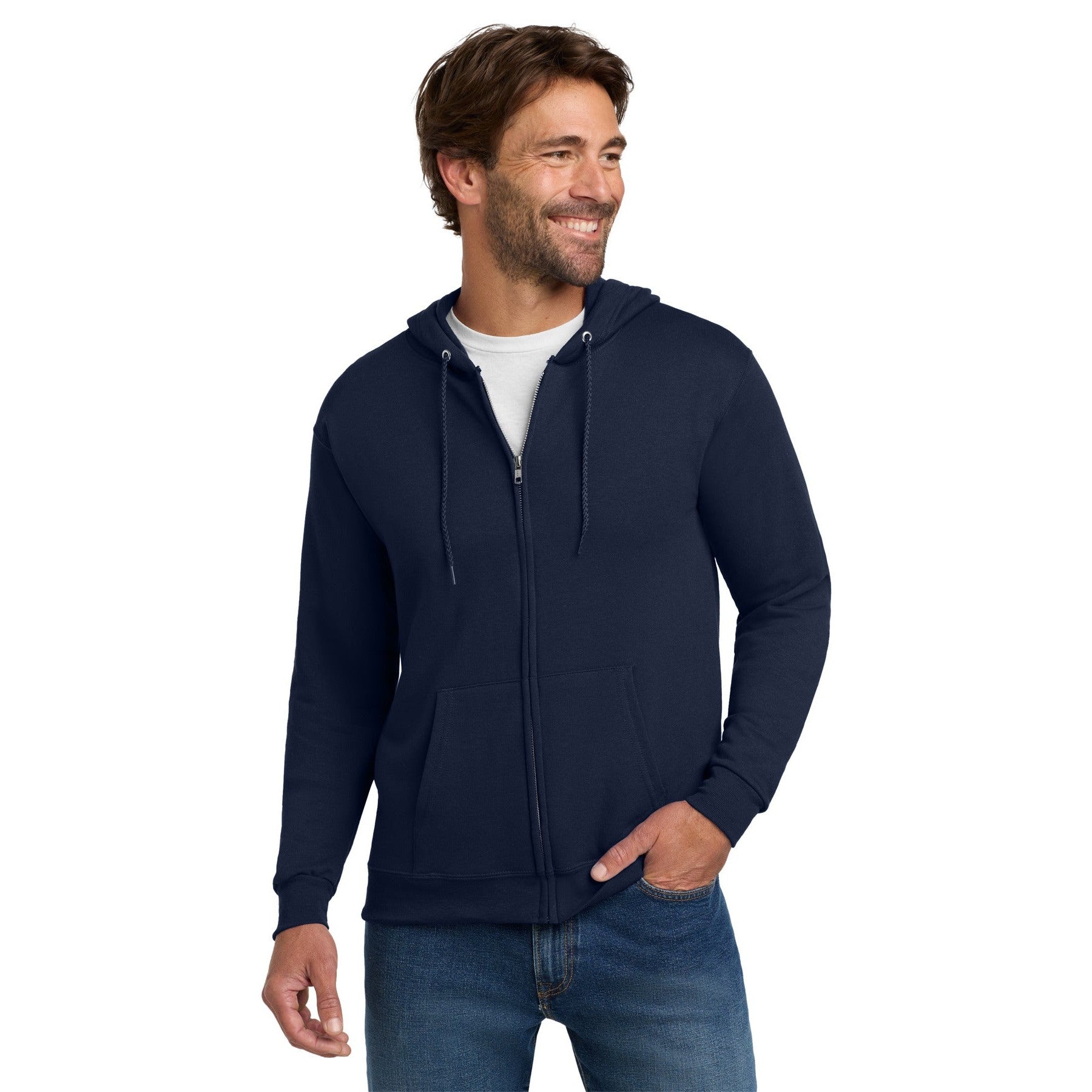 Hanes-Hanes® - EcoSmart® Full-Zip Hooded Sweatshirt. P180-MedTech-8